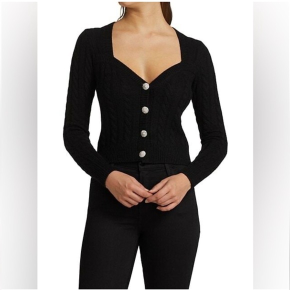 Ronny Kobo Collection Sweaters - Ronny Kobo Collection Black Knit Cardigan